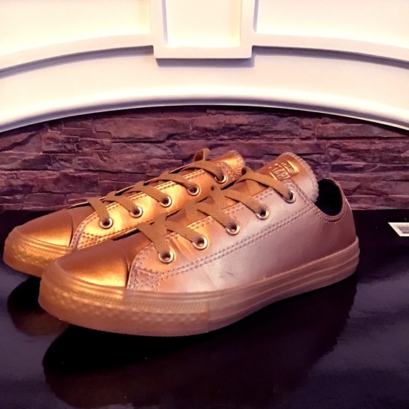 gold converse junior